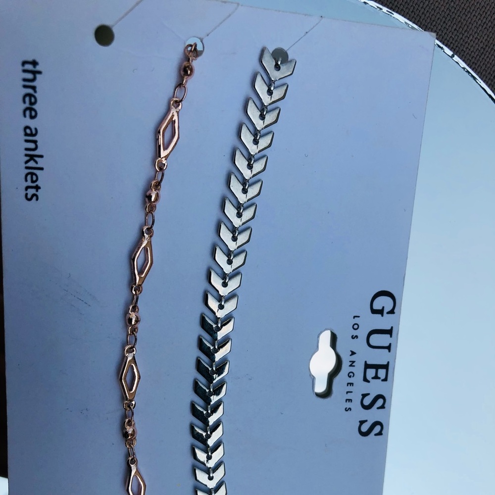 two fancy ankle bracelets